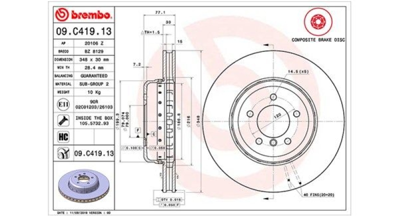 2x MAGNETI MARELLI Bremsscheibe