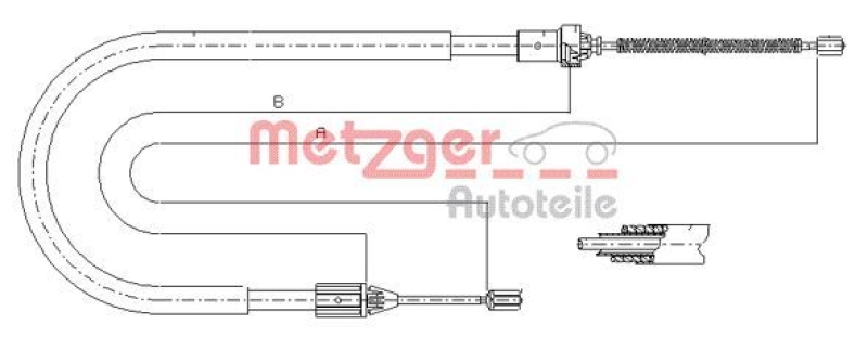 METZGER Cable Pull, parking brake