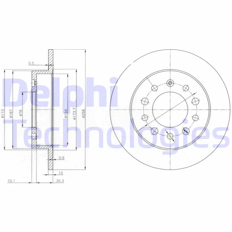 2x DELPHI Bremsscheibe