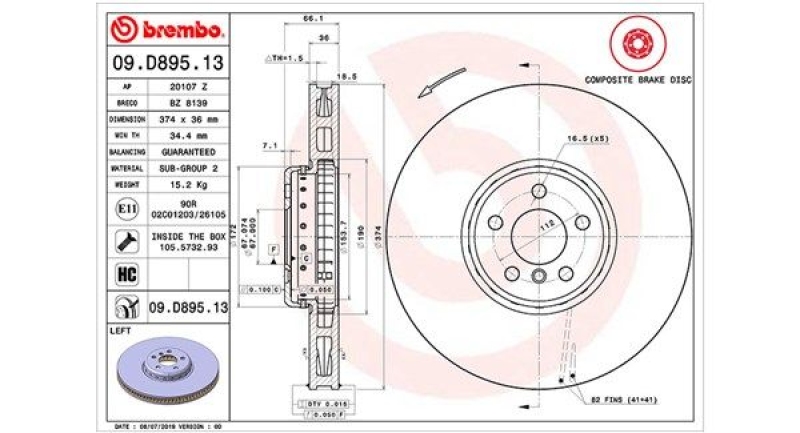 2x MAGNETI MARELLI Bremsscheibe