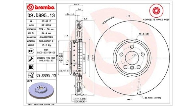 2x MAGNETI MARELLI Bremsscheibe