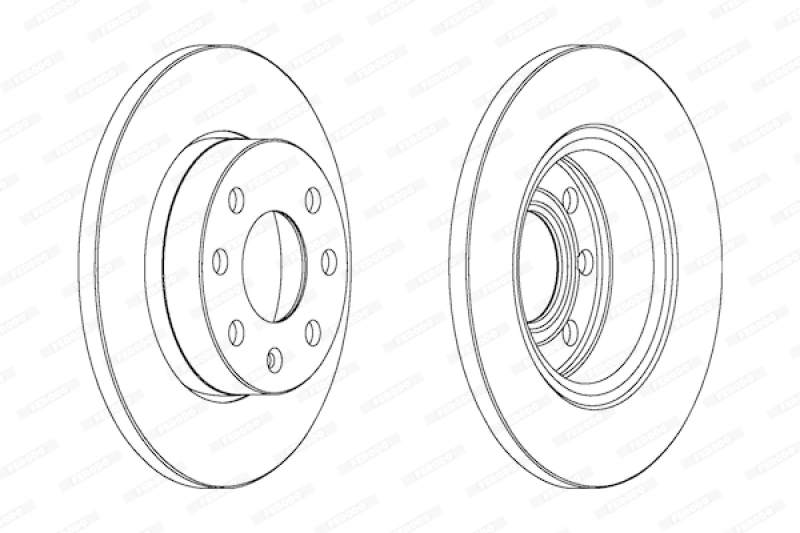 2x FERODO Bremsscheibe PREMIER