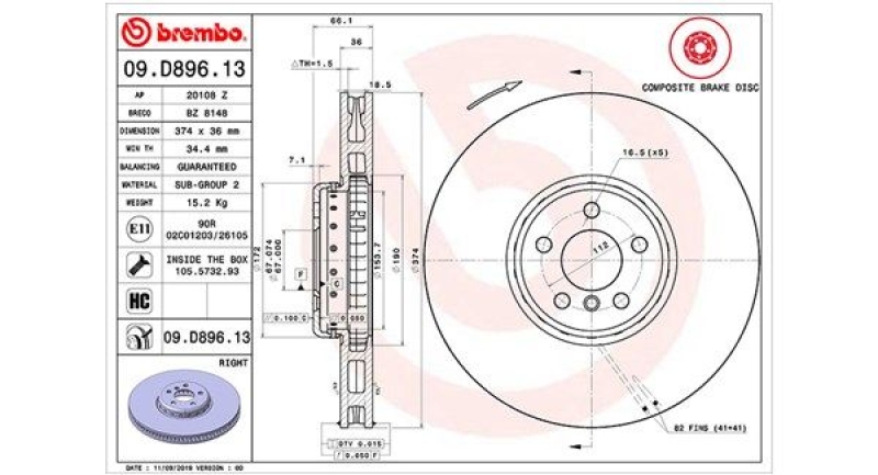 2x MAGNETI MARELLI Bremsscheibe