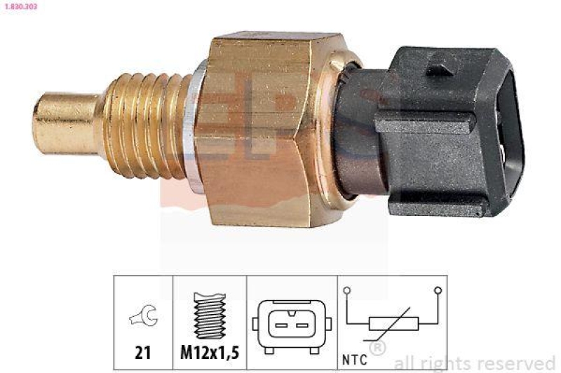 EPS Sensor, Kühlmitteltemperatur Made in Italy - OE Equivalent