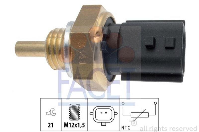 FACET Sensor, coolant temperature Made in Italy - OE Equivalent