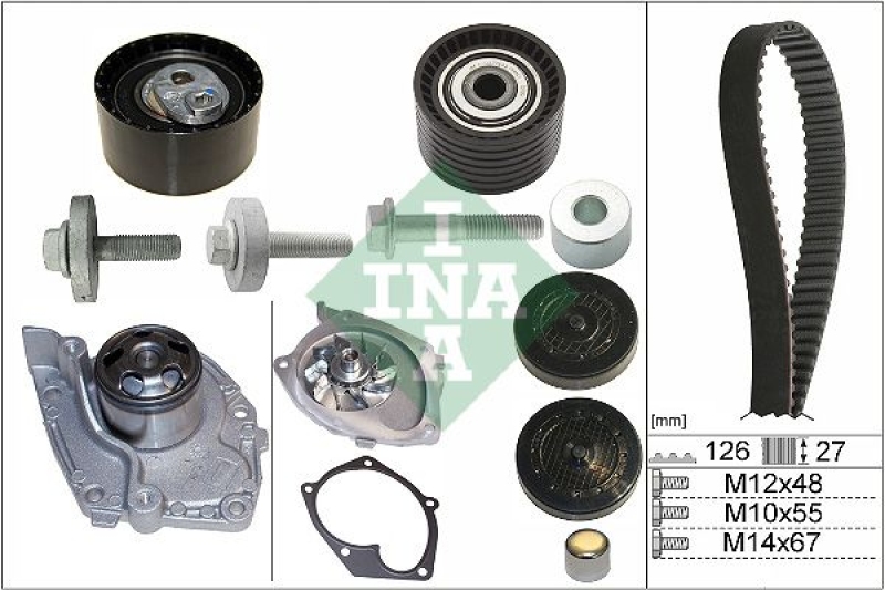 Schaeffler INA Wasserpumpe + Zahnriemensatz