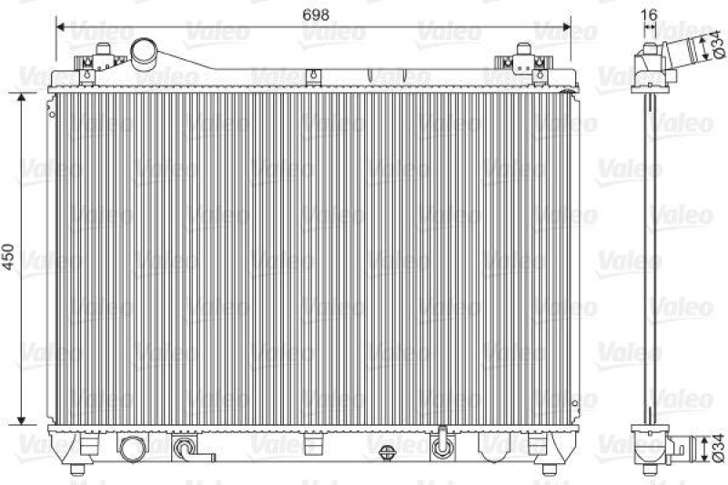 VALEO K&uuml;hler, Motork&uuml;hlung 701592