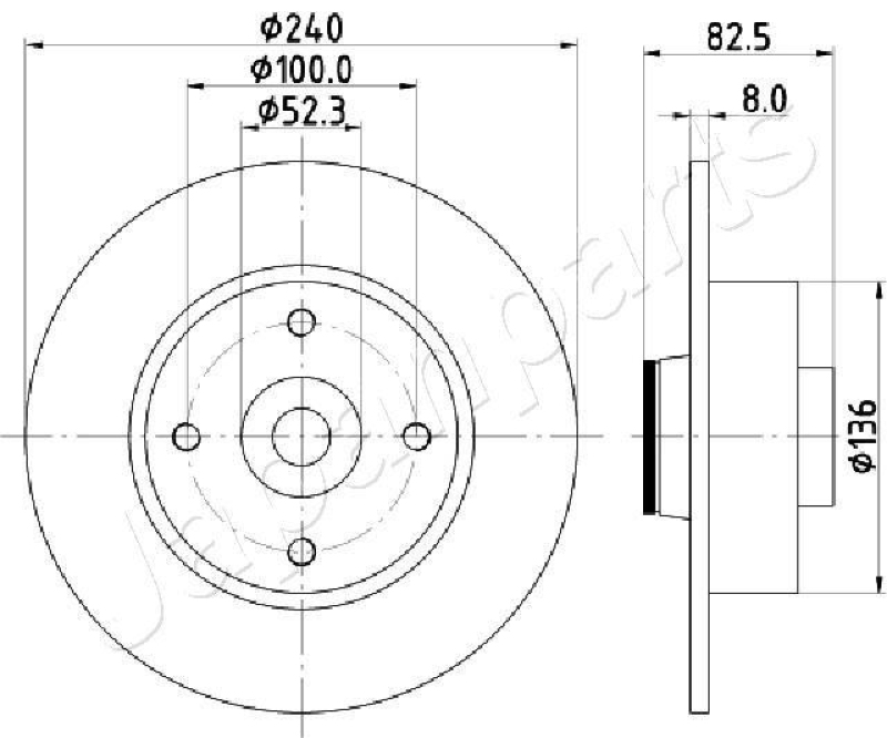 2x JAPANPARTS Brake Disc
