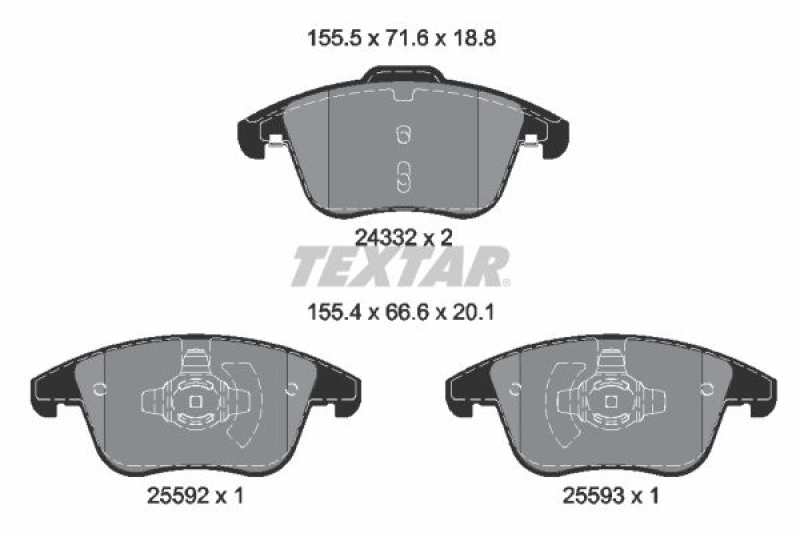 TEXTAR Brake Pad Set, disc brake Q+