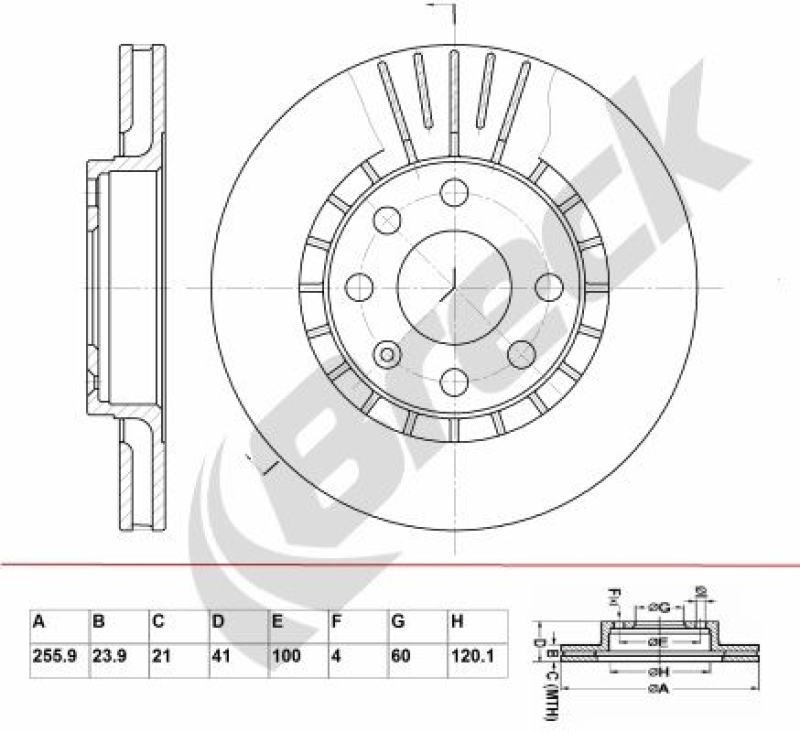 2x BRECK Brake Disc