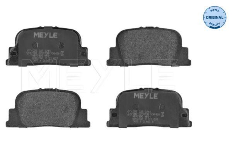 MEYLE Bremsbelagsatz, Scheibenbremse MEYLE-ORIGINAL: True to OE. 252359215