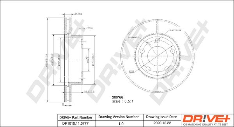 2x Dr!ve+ Bremsscheibe