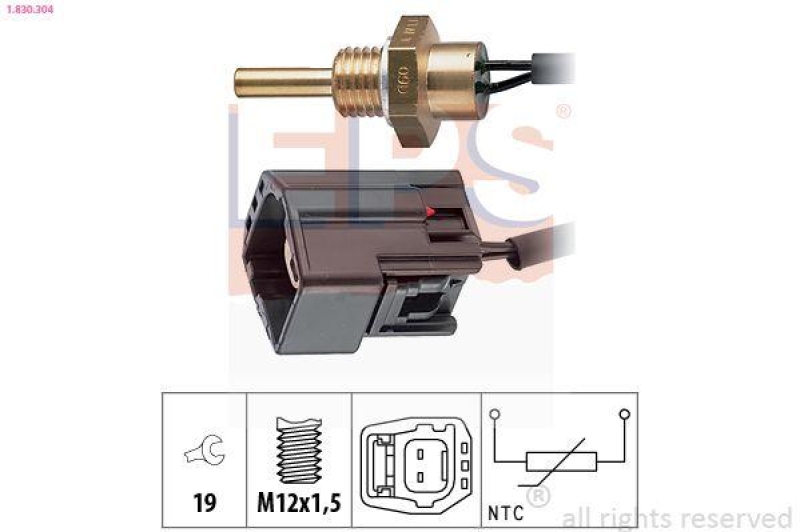 EPS Sensor, Kühlmitteltemperatur Made in Italy - OE Equivalent