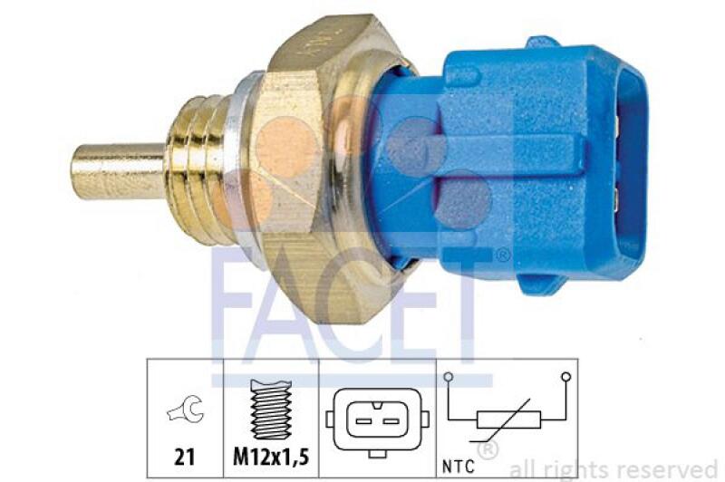 FACET Sensor, Kühlmitteltemperatur Made in Italy - OE Equivalent