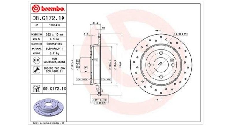 2x MAGNETI MARELLI Bremsscheibe