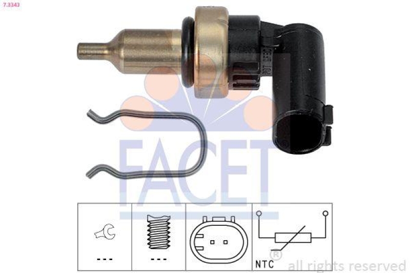 FACET Sensor, Kühlmitteltemperatur Made in Italy - OE Equivalent