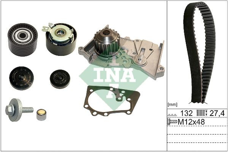 INA Water Pump & Timing Belt Set