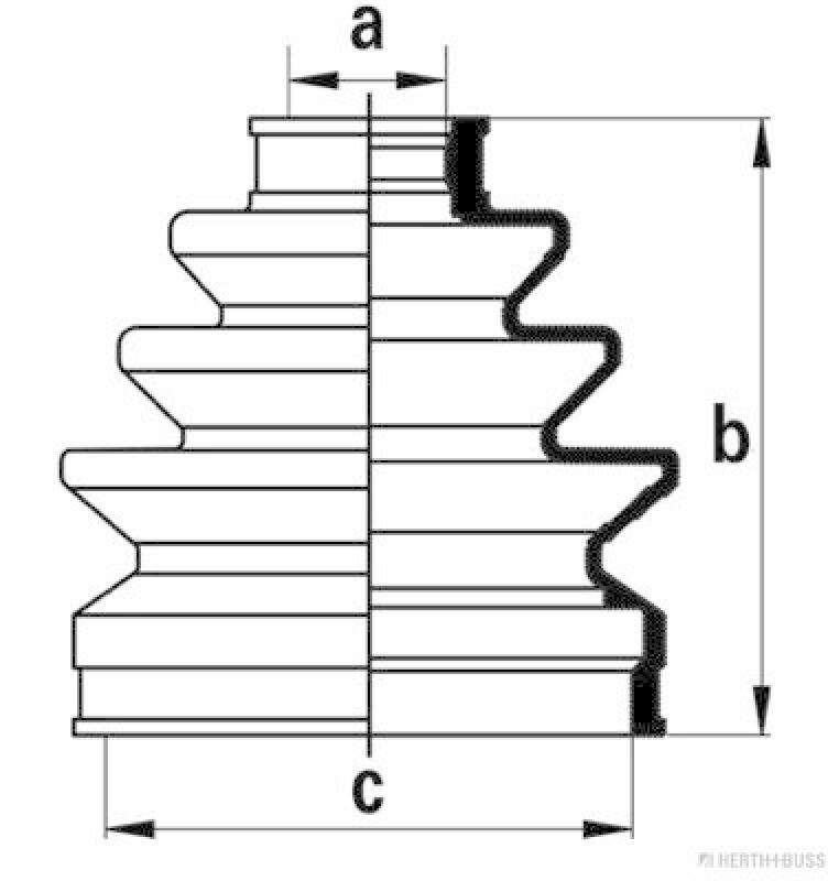 HERTH+BUSS JAKOPARTS Faltenbalgsatz, Antriebswelle