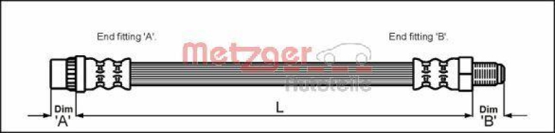 METZGER Brake Hose