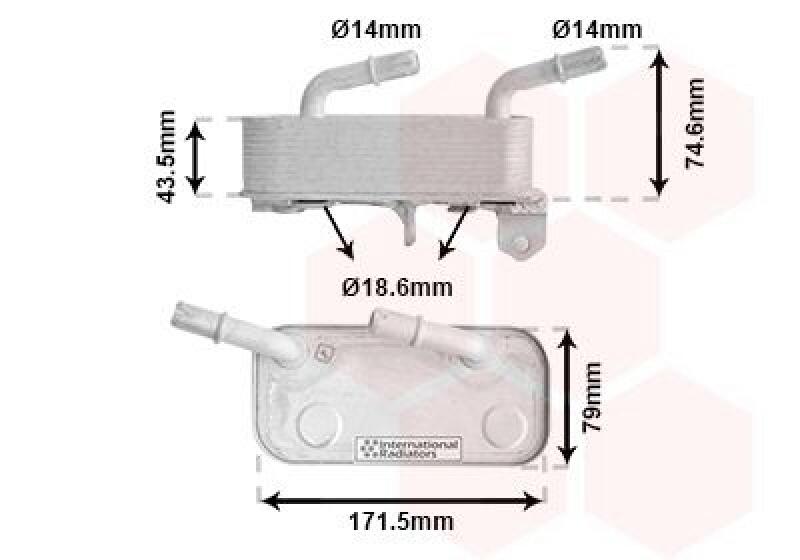 VAN WEZEL Oil Cooler, automatic transmission
