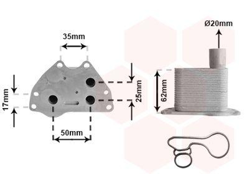 VAN WEZEL Ölkühler, Motoröl *** IR PLUS *** 37013704