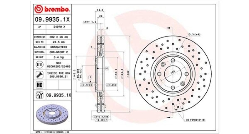 2x MAGNETI MARELLI Bremsscheibe