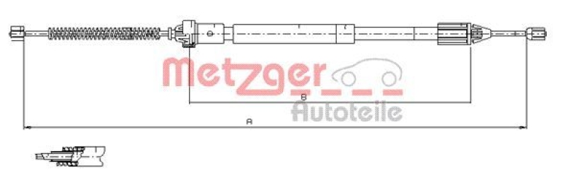 METZGER Seilzug, Feststellbremse 116597