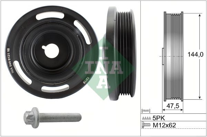 INA Belt Pulley Set, crankshaft