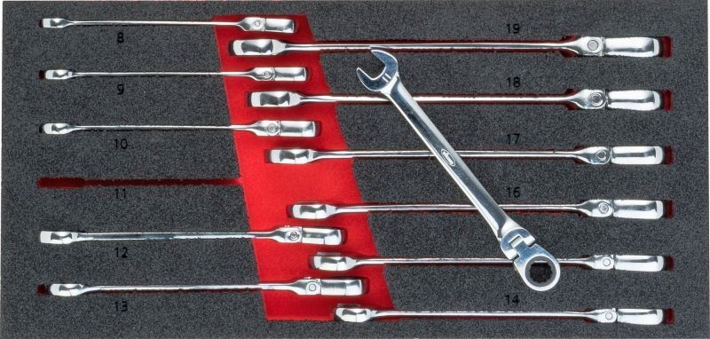 VIGOR Ratchet Ring Open-ended Spanner Set