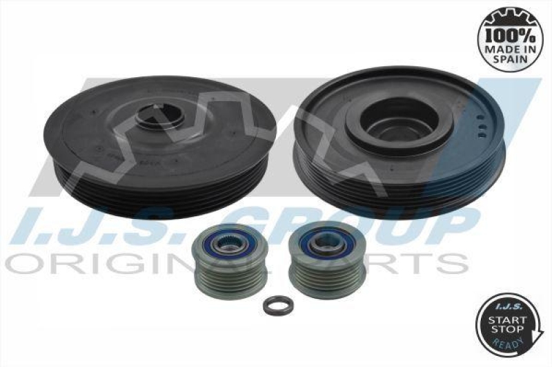 IJS GROUP Riemenscheibensatz, Kurbelwelle Technology & Quality, Made in S...