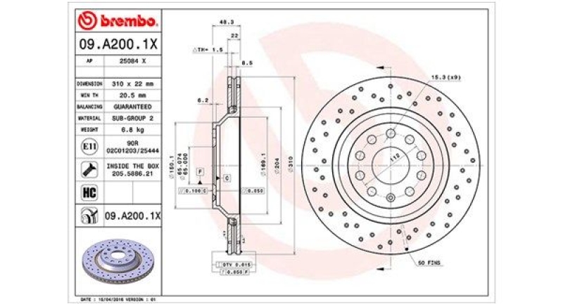 2x MAGNETI MARELLI Bremsscheibe