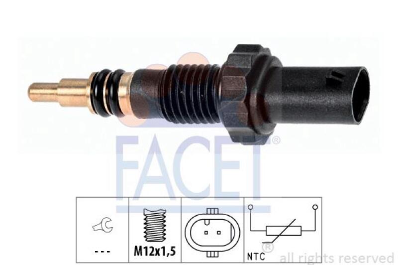 FACET Sensor, coolant temperature Made in Italy - OE Equivalent