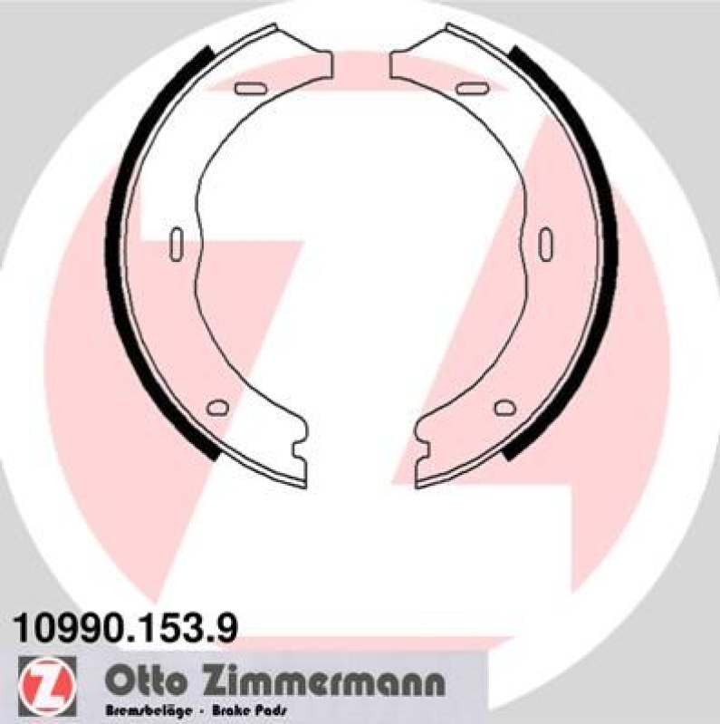 ZIMMERMANN Brake Shoe Set, parking brake