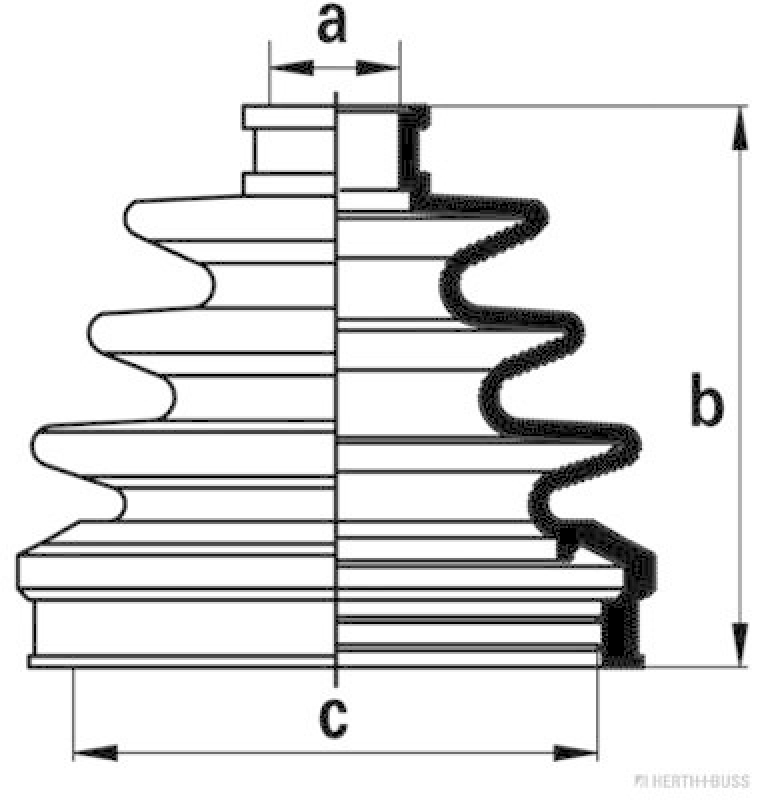 HERTH+BUSS JAKOPARTS Faltenbalgsatz, Antriebswelle J2864014