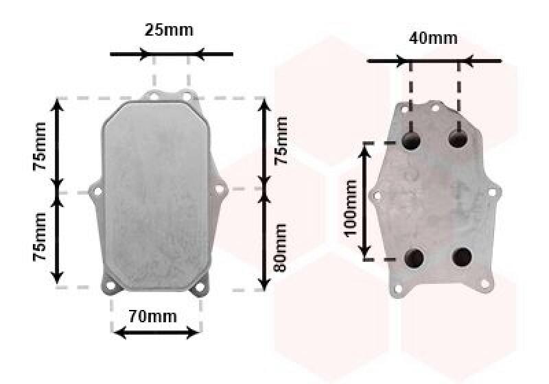 VAN WEZEL Oil Cooler, engine oil