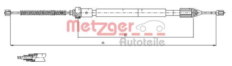 METZGER Seilzug, Feststellbremse 116598