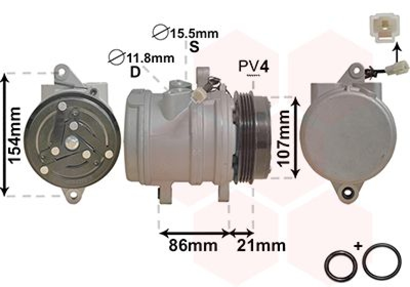 VAN WEZEL Kompressor, Klimaanlage *** IR PLUS *** 8100K079