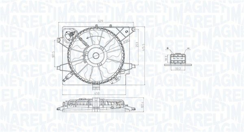 MAGNETI MARELLI Lüfter, Motorkühlung