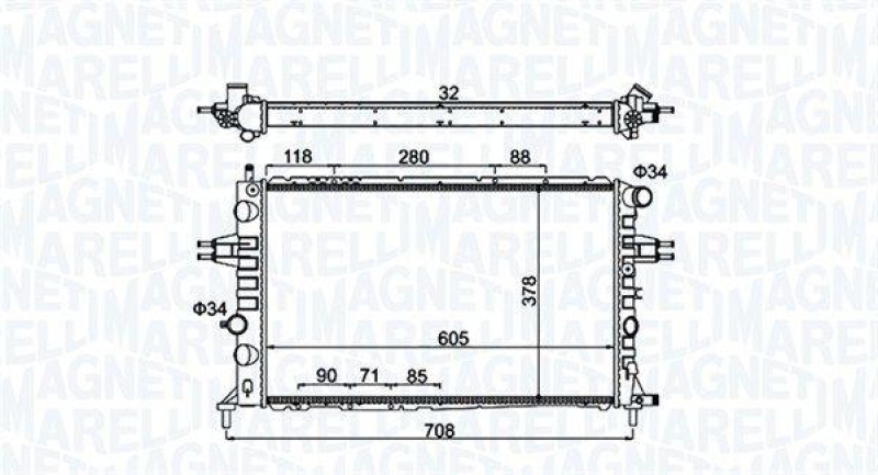 MAGNETI MARELLI Kühler, Motorkühlung