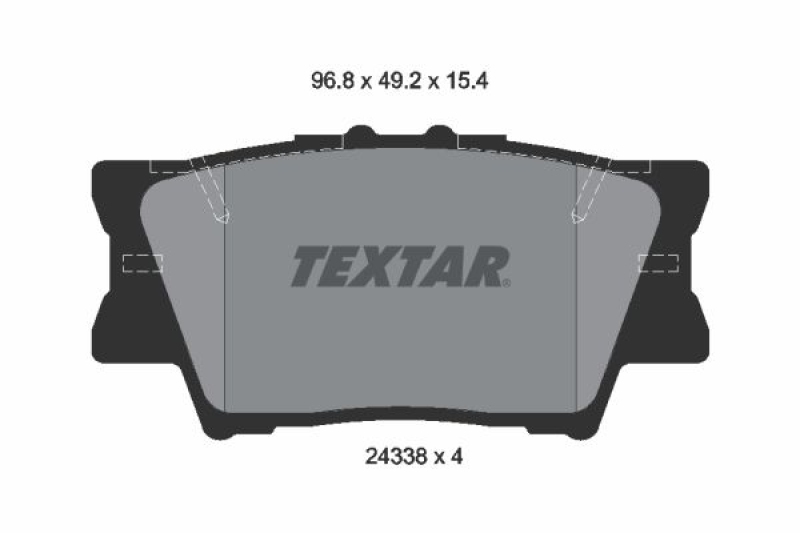 TEXTAR Bremsbelagsatz, Scheibenbremse 2433801