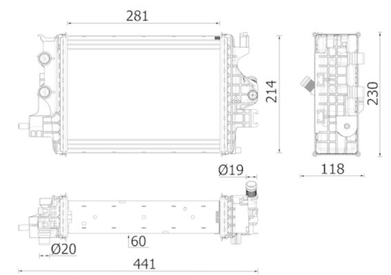 MAHLE Radiator, engine cooling BEHR *** PREMIUM LINE ***