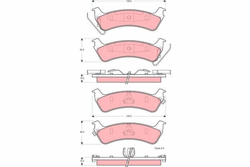 TRW Brake Pad Set, disc brake