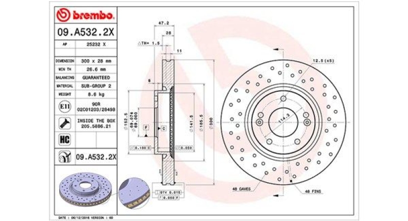 2x MAGNETI MARELLI Bremsscheibe