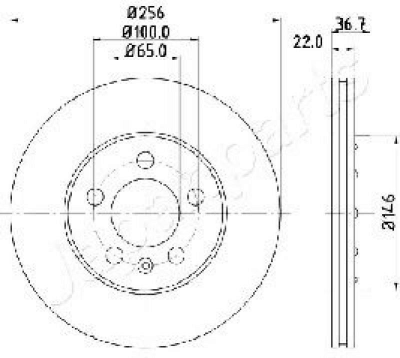 2x JAPANPARTS Bremsscheibe