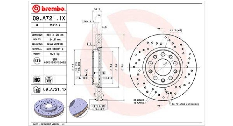 2x MAGNETI MARELLI Bremsscheibe