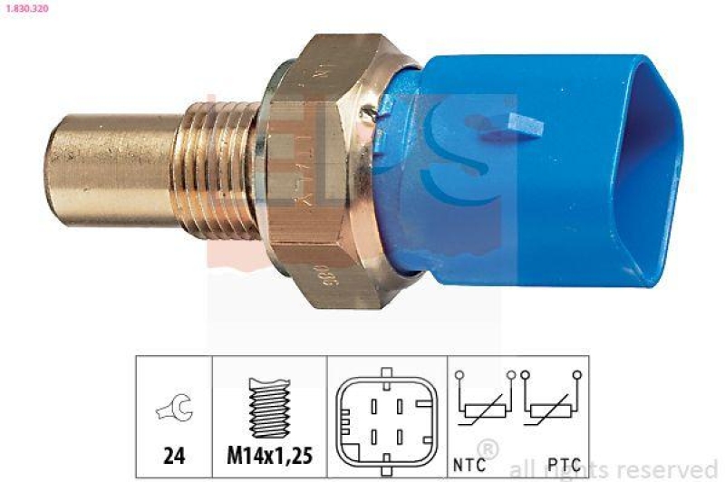 EPS Sensor, Kühlmitteltemperatur Made in Italy - OE Equivalent