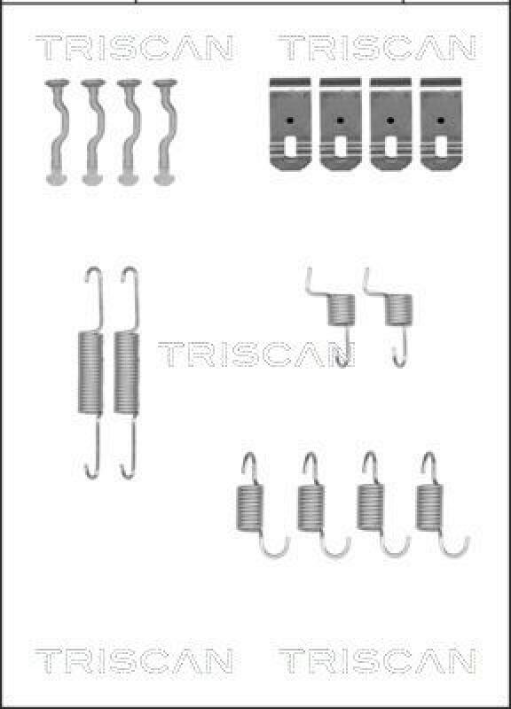 TRISCAN Accessory Kit, parking brake shoes