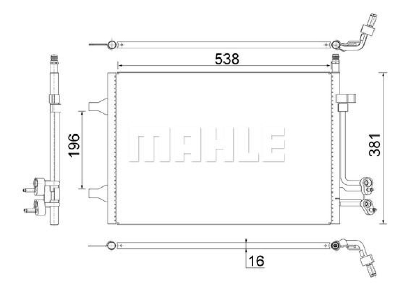 MAHLE Condenser, air conditioning BEHR