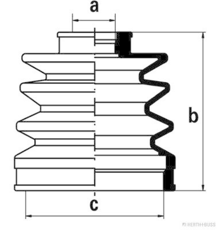 HERTH+BUSS JAKOPARTS Bellow Set, drive shaft