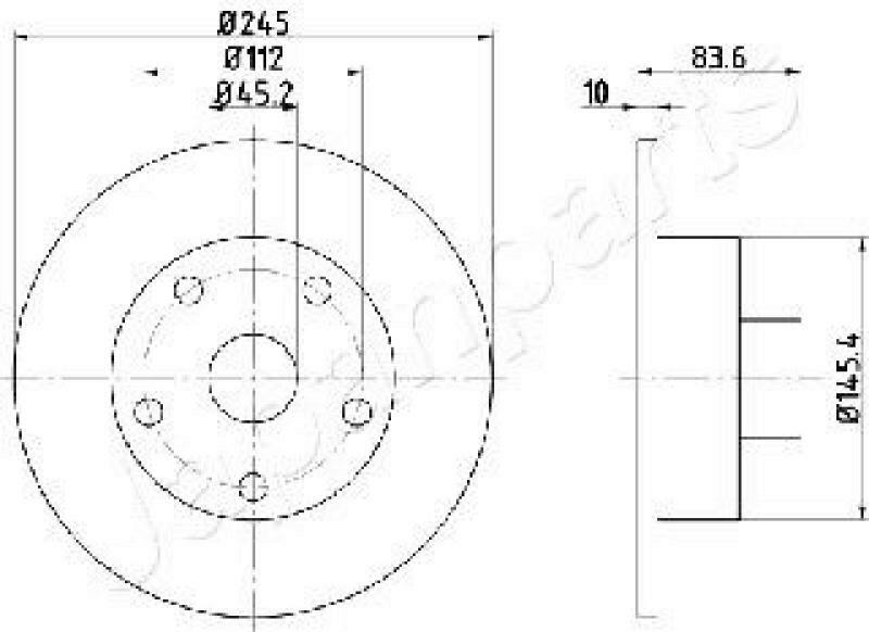 2x JAPANPARTS Bremsscheibe